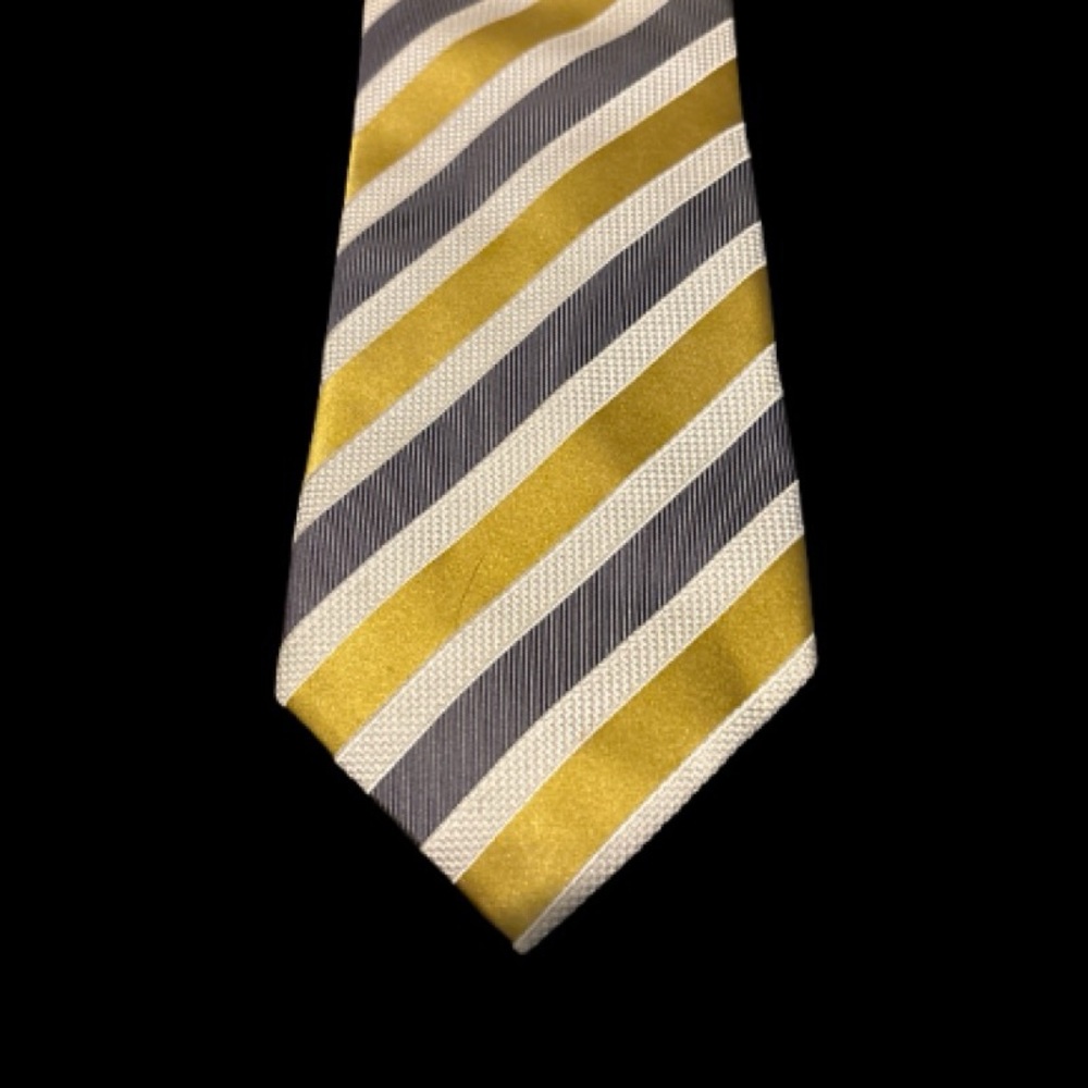 Enrico Carlucci Vintage Gold and Silver Striped Tie